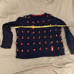 2 for $10 | Talbots dark blue sweater with adorable UK details